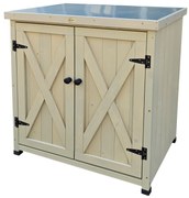 Habau Záhradná skrinka Laura, 80 x 45 x 92 cm, sivá  (100274960)