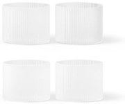 Ferm Living Poháre Ripple Frosted Low 200 ml – set 4 ks