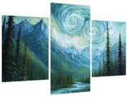 Obraz - Krajina s nádychom Van Gogha (90x60 cm)