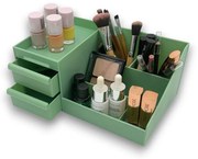 VERK GROUP Kozmetický organizér na líčidlá aj kancelárske potreby BLANKA - zelený