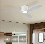 ZEVENTI - LED Stropný ventilátor VENTORA LED/24W/230V Wi-Fi Tuya biely + diaľkový ovládač