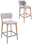 Barová stolička do kuchyne s opierkou na nohy Boston, béžová