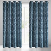 ZATEMŇOVACÍ ZÁVES NA KRÚŽKOCH MANDI 135X250 CM MODRÁ