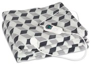 Klarstein Dr. Watson XXL, vyhrievacia deka, 120 W, 200 x 180 cm, coral fleece, sivá, štvorce