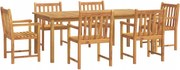 vidaXL 7-dielna sada záhradného nábytku, masívne akáciové drevo