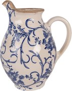 Keramický džbán s modrými kvetmi Henria S - 16*12*19 cm