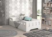 Detská Montessori posteľ LAKI 160x80 cm - biela