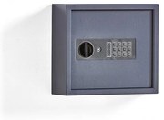 Skrinka na kľúče BARKER, vybavená kódovým zámkom, 25 háčikov, šedá