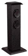 Ecolite XSMM-204F - Vonkajší zásuvkový stĺpik 4Z IP44 EC0161