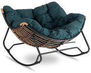 PROXIMA.store - Dizajnové hojdacie záhradné kreslo ELTON FARBA: zelená