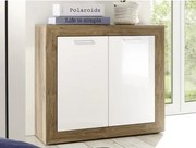 Úložná skrinka Neapel, dub/biela lesk%