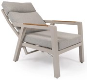 Polohovateľné hliníkové kreslo BURY krémové