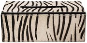 Kožený zásobník na papierové vreckovky Zebra - 25*14*9 cm