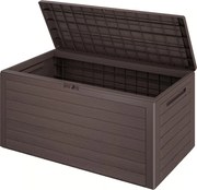Úložný box WOODEBOX - 280L, 120x46x57cm, tmavo hnedá Prosperplast