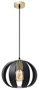 Luster na lanku NEWTON 1xE27/15W/230V čierna/zlatá