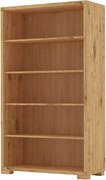 Široká dubová knižnica z masívu, 100x43x174 cm