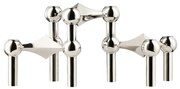 Stoff Nagel Dizajnový svietnik STOFF Nagel Chrome – set 3 ks