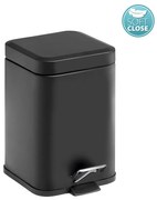 Gedy Gedy, ARGENTA Odpadkový koš 3l, Soft Close, čierna matná, 220914