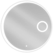 Mexen Ella, LED kúpeľňové zrkadlo s podsvietením a kozmetickým zrkadielkom 80x80 cm, 6000K, ochrana proti zahmlievaniu, 9811-080-080-611-00