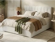 Posteľ Fendi 180x200 cm, svetlo šedá látka%