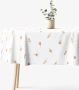 Goldea oválny obrus 100% bavlnené plátno - hnedé jesenné lístky 120 x 160 cm