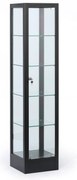 Presklená vitrína, 1800 × 400 × 400 mm, čierna