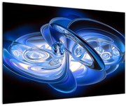 Modrý abstraktný obraz (90x60 cm)