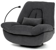 Elektrické polohovateľné kreslo s integrovanýmovládaním, sivé