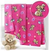 Bellatex Detská prikrývka Ella Štěňátko ružová,100 x 150 cm