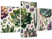 Obraz - Sukulenty (90x60 cm)