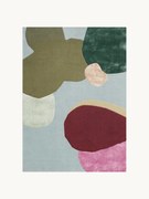 Ručne tkaný vlnený koberec's dlhým vlasom Secret Garden