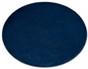 Protišmykový koberec POSH kruh Shaggy navy granát, plyš