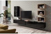 Obývacia stena Calabria C36 BLACK (čierna + dub artisan) (bez osvetlenia). Akcia -20%. Vlastná spoľahlivá doprava až k Vám domov. 1051583