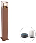 Inteligentná stojaca vonkajšia lampa hrdzavohnedá 70 cm vrátane Wifi P45 - Denmark