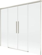 Mexen Rox, 2-krídlová posuvná vaňová zástena 170 x 150 cm, 8mm číre sklo, oceľový profil, 8C9-170-002-97-00