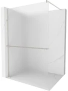 Mexen Kioto+, sprchová zástena Walk-In s poličkou a vešiakom 100 x 200 cm, 8mm sklo námraza, brúsená oceľ profil, 800-100-121-97-30