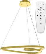 Toolight - LED stropné svietidlo APP7797-cp + diaľkové ovládanie, zlatá, OSW-09881