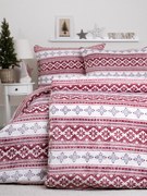 Predĺžené obliečky mikroplyš Exclusive – Winter červené