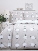 Francúzske bavlnené obliečky Renforcé – Ovečky Morning Yoga