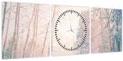 Obraz - Výhľad do lesa (s hodinami) (90x30 cm)