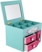 Šperkovnica so zrkadlom PRINCESS ružová/modrá