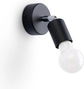 Čierne nástenné svietidlo ø 6 cm Brando – Sollux