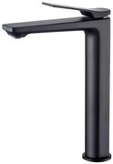 Invena Neri, vysoká umývadlová batéria, čierna matná, BU-01-W04-L