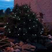 DECOLED Vonkajšia reťaz SOLAR 5 m, ľadovo biela, 50 diód