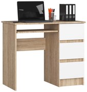 PC stolík Benicio (dub sonoma + biela) (P). Akcia -17%. Vlastná spoľahlivá doprava až k Vám domov. 1068992