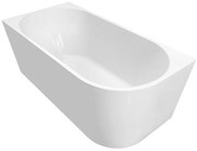 Aqualine Aqualine, TIBERA L rohová stojaca vaňa 140x70cm, biela, E1066