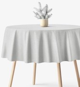 Goldea exkluzívny okrúhly obrus - strieborný s trblietkami Ø 100 cm