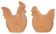 Veľkonočná dekorácia Sliepka a kohút, 12 x 3 x 14 cm, sada 2 ks, polyresin