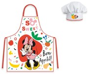DETSKÁ ZÁSTERA S ČIAPKOU MINNIE 45X50 CM, 2X33CM VZOROVANÁ