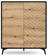 KOMODA PHILIPPE ČIERNA / DUB EVOKE 104 cm